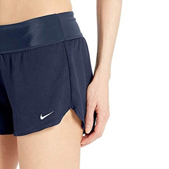 NWT - Nike Swim Blue Women's Standard Solid Element Swim Boardshort - Size L - Picture 1 of 8